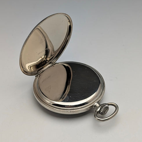 1935 Vintage Omega Pocket Watch Alloy Case Open Face Works Well